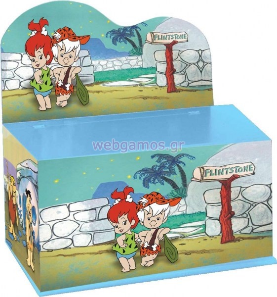 Ξύλινο Κουτί βάπτισης flinstone (wb0154)