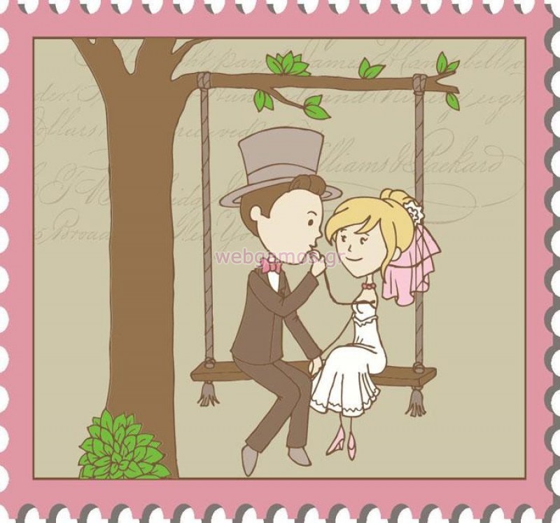 Διακοσμητικό γάμου γαμπρός - νύφη (ws00131)